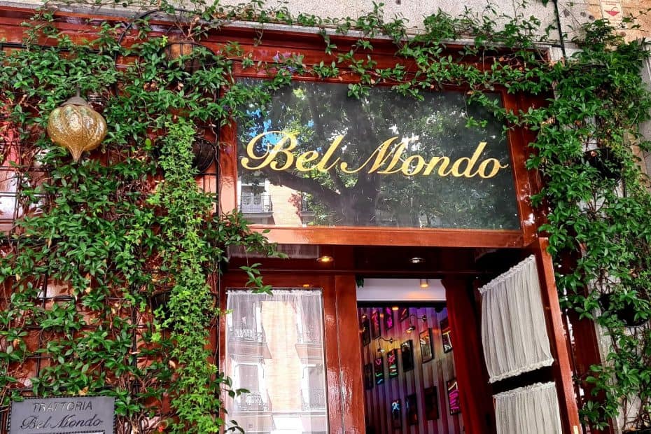 Precio Menú Restaurante Bel Mondo Madrid
